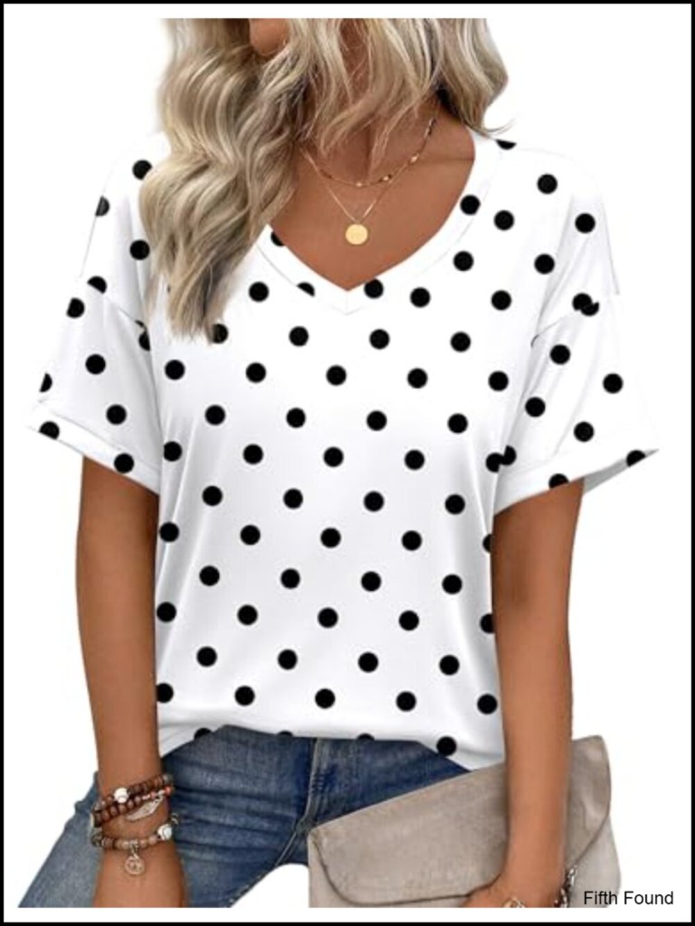 V Neck Short Sleeve T-Shirt Loose Fit Casual Work Top Polyester Spandex Summer